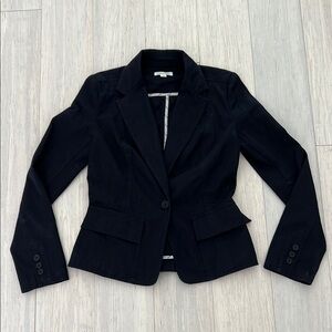 Calvin Klein 90s Vintage Navy Fitted Blazer Tailored Suit Jacket